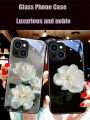 For Tecno Spark Go 2024 Hi Enjoy 60 Pro Cover Case glass Fashion Flower pattern Shockproof Camera Lens Protector Phone Cases. 