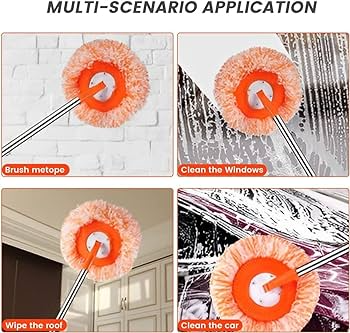 360 Rotating Mop Microfiber Mop Adjustable Handle Mop Dust Mop Quick-Drying - Stick with Mop Extendable Wall Cleaning Mop Rotatable Adjustable Cleaning Mop For Wall and Floor Cleaning