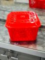 Multipurpose Vanity / Fruits & Vegetables Basket With Lid (Large Size)  Large: 9.5 Inch Length x 9.5 Inch Width x 6 Inch Height. Random Colors. 