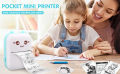 KGC-Mini Printer, Portable Photo Printing, Portable Handheld Printer, Wireless children printer, pocket size mini printer, Android IOS Fit for Adhesive Label Thermal Papers.. 