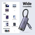 UGREEN CM199 USB C to Ethernet Adapter RJ45 to Thunderbolt 3 Type C Gigabit Network LAN 1000Mbps Converter Compatible with MacBook Pro Air iPad Pro Surface Book Chromebook Dell XPS Galaxy S20 S10, and More ORIGINAL UK ZONE. 