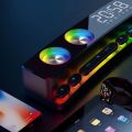 SOAIY SH39 RGB Color Bass Sound TF Card USB Flash Drive Auxiliary Microphone Input Home Wireless Bluetooth 5.0 PC Gaming Speaker. 