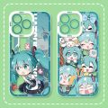 Kawaii H-Hatsune Miku Phone Case for Samsung Galaxy S24 Ultra S23 S22 S21 Plus S20 FE S10 Note 20 10 Pro A14 A34 A54 Soft Cover. 