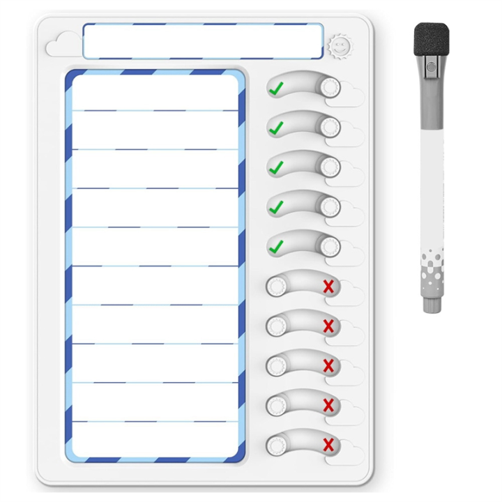 Erasable Chore Chart for Kids for Kids to Do List Routine Task Planning Board with Magnetic Stickers Refrigerator Magnet