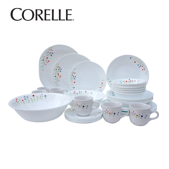 CORELLE%2040-piece%20Dinner%20Set%20-%20Flower%20Hill%20-%20Image%202