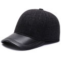 Middle-Aged and Elderly People's Hats Men's Baseball Cap Autumn and Winter Old Man Warm Peaked Cap Male Dad Grandpa Old Man Cotton-Padded Cap. 