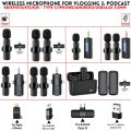 Wireless Microphone for iOS, Android, USB High-Quality K8/K9 for Vlogging Podcasts & Interviews. 