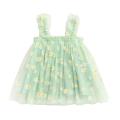 Toddler Kids Girls Princess Dress Daisy/Fruit Embroidery Sleeveless Sling Dress Summer Casual Mesh Tulle Fluffy Dress. 