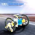 STEM Solar Robot Kit for Kids 14-in-1 Educational Toy Creation Science Toy Solar Power Building Kit DIY Assembly Solar Operated Robotic Set for Kids Teens and Science Lovers. 