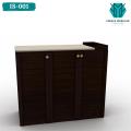 IS-001 - Oak Wood Iron Stand with 3 Cabinets Chest of Drawer Dark & Light Brown Polish Finish Storage Chester. 