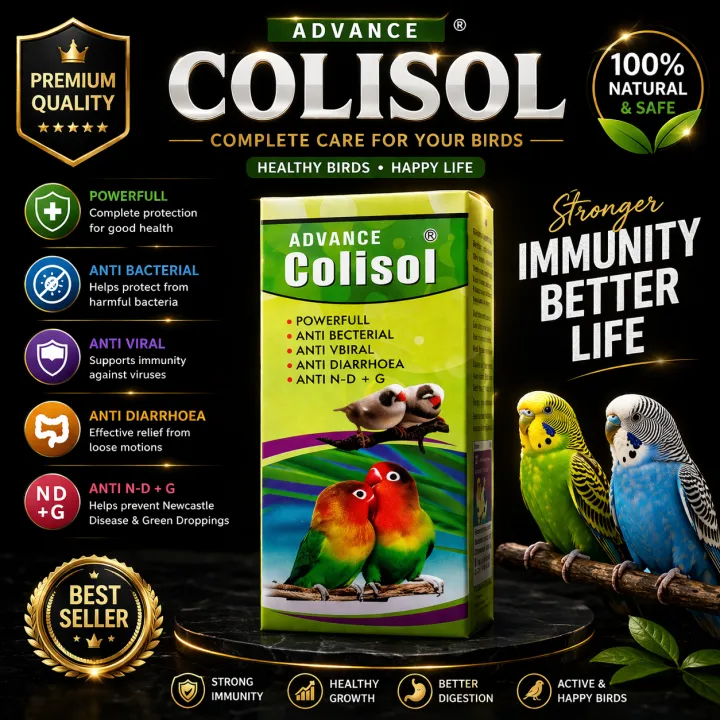 Colisol Bird Medicine | Anti Bacterial Anti Viral for Birds | Diarrhea ...