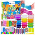 pack of 24 slime and 12 glitter bottle and water orbeez balls and orbeez animals and 2 clay mitti / stick only KS. 