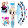Disney Cars Lightning Mcqueen Wrist Watch 3D Projection Watch 24Pictures 3D Projection Children Toy Student Digital Watch Gift. 
