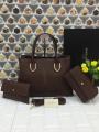 Fancy Leather Hand Bag For Women 3 Pices Set-SAINTLAURENT. 