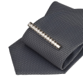 Leena Impex Silver self Geometric Design Tie Clip/ Tie pin. 