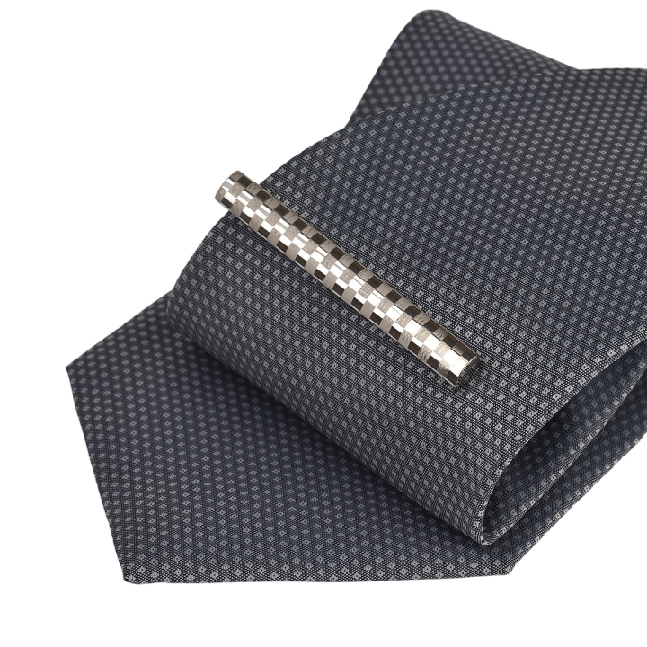 Leena%20Impex%20Silver%20self%20Geometric%20Design%20Tie%20Clip/%20Tie%20pin%20-%20Image%204