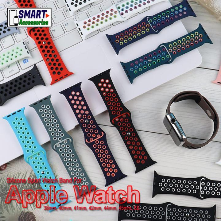replacement Sport Silicone Watch Band Strap For Appl Watch Series 38mm 40mm 41mm 42mm 44mm 45mm 49mm 1 to 8 Watch Ultra T55 Z55 HT99 i7 Pro X8 Ultra
