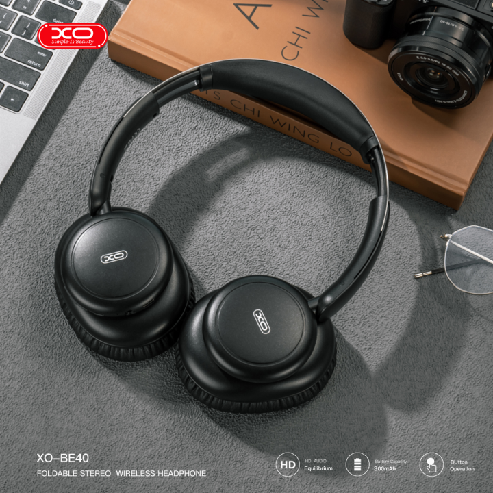XO BE40 ANC Foldable Stereo Bluetooth Headphones Headset Wireless Active Noise Cancelling HeadphoneIPX 5 Water Proof Big Battery