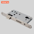 YONFIA 7250 Mute Stainless Steel Plate Silent Mortise Lock Body Anti Fingerprint Door Latch For Interior Door Handles. 
