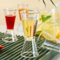 Milk Tea Coffee Wine Transparent Double Head Measuring Cup  High Temperature Resistant Tapered Cup  Triangular Measuring Cup with Precise Scale  Quantitative Wine Blending Cup. 