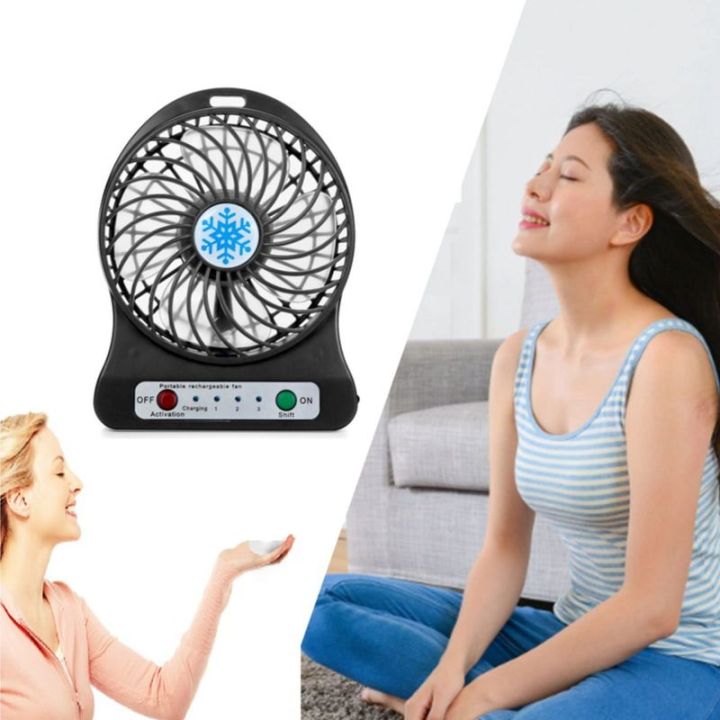 Portable Mini Fan Cooler Baby Fan Rechargeable Battery Fan Operated 3 Mode Speeds With LED Light USB Fan Rechargeable Fan Mini USB Fan Portable Fan Indoor Fan Outdoor Fan LED Light Fan With 18650 Battery Multicolor