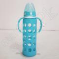 Large Glass Feeder With Silicon Protector-(240 ML). 
