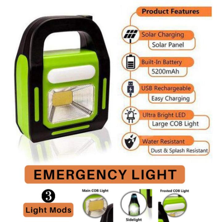 Rechargeable Emergency Flash Light with COB LED 3 Light Source Multifunctional Portable use for Household Load Sheading Outdoor Camping Automobile & emergency mobile charging power bank