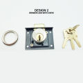 Drawer lock with brass keys. 