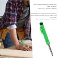 Woodworking Pencil Kit, Built in Sharpener Rust Resistance Carpenter Pencil Dustproof with Cap for Wood. 