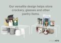 Premium Metal Kitchen Organizer Rack, Expandable Storage Shelf for Cabinets. 