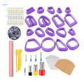 Polymer Clay Set of 130, Polymer Clay Earrings Clay with Earring Accessories and Punch Tool for Polymer Clay Jewelry Making DIY. 