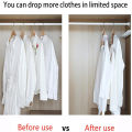 6/12/2450 Pcs Mini Clothes Hanger Connector Hooks Cascading Plastic Wardrobe Organizer Holder Space Saving Closet Connector Rack. 
