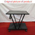 2 Layer Side Table Bedroom Corner / Coffee Table Wooden With Wheels. 