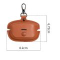 Leather TWS Earphone Protective Case with Hook For Sony WF-1000XM4. 