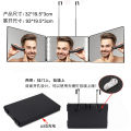 Haircut rear view mirror folding back telescopic hair salon triple mirror self-cut hanging mirror ins haircut. 