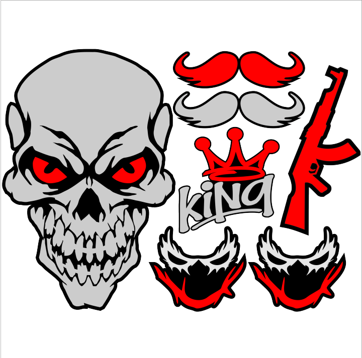 Skull  sticker for BIKE (NEW TRANDING)