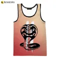 Fashion Print Cobra Kai 3D Printed tank tops men women movie vest summer Cobra Kai singlets sleeveless hip hop oversized top 6XL. 