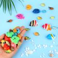 20Pcs Tropical Fish Figure Play Set with Plastic Fish Toys Small Plastic Fish Assorted Fishes Baby Bath Toy BruberryBe. 