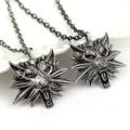 Hot Sale Pendant Wizard Witcher 3 Medallion Pendant Necklace Wolf Head Necklace U Pick Color Halloween Necklace Pendants. 