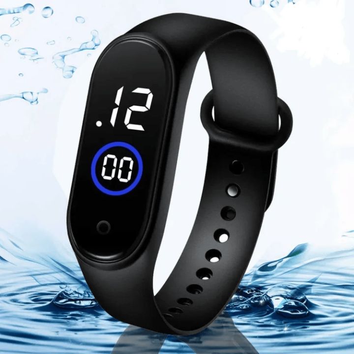 Waterproof Black Color. Water proof M3 Touch Led Bracelet Digital Watch Band