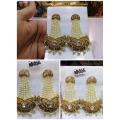 Indian kundan earrings gold palated 1carat. 
