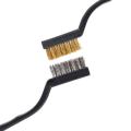 12Pcs Mini Stainless Steel Brass Wire Bristle Brush Rust Removal Cleaning Tool. 