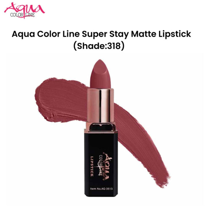 Aqua Color Line Super Stay Matte Lipstick (Shade:318)