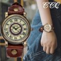 Ccq Vintage Women's Casual Quartz Leather Band Newv Strap Watch Analog Wrist Watch Women Watches Bracelet Watch Ladies. 