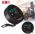 3 IN 1 Bike Digital Clock With Volt & Temperature. 