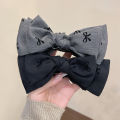 Elegant Bowknot Dot Ponytail Holder Women Girls Hairgrips Claw Headwear. 