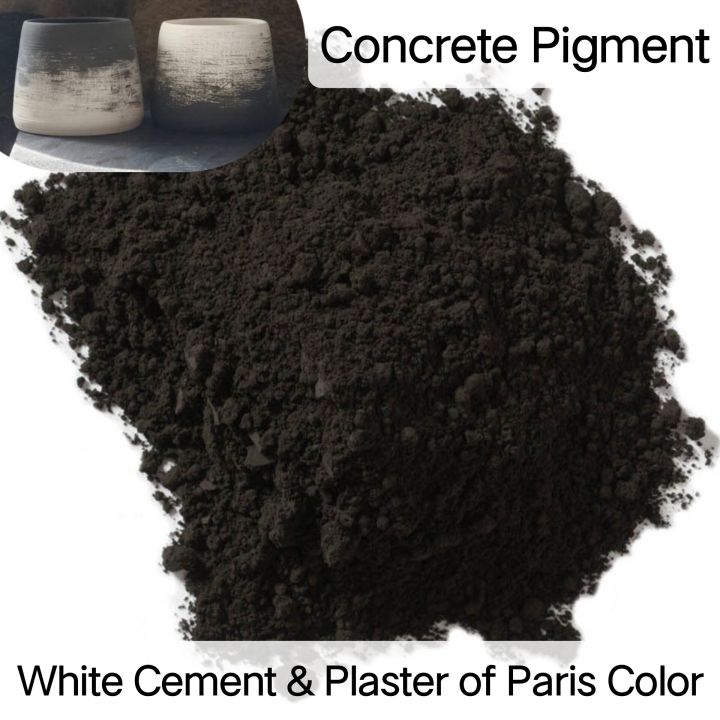 White Cement and Plaster of Paris Color - Concrete Pigment for Pots Making - Black Color