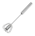 Semi-automatic Egg Beater 304 Stainless Steel Egg Whisk Manual Hand Mixer Self Turning Egg Stirrer Push Kitchen Accessories Egg Tools. 