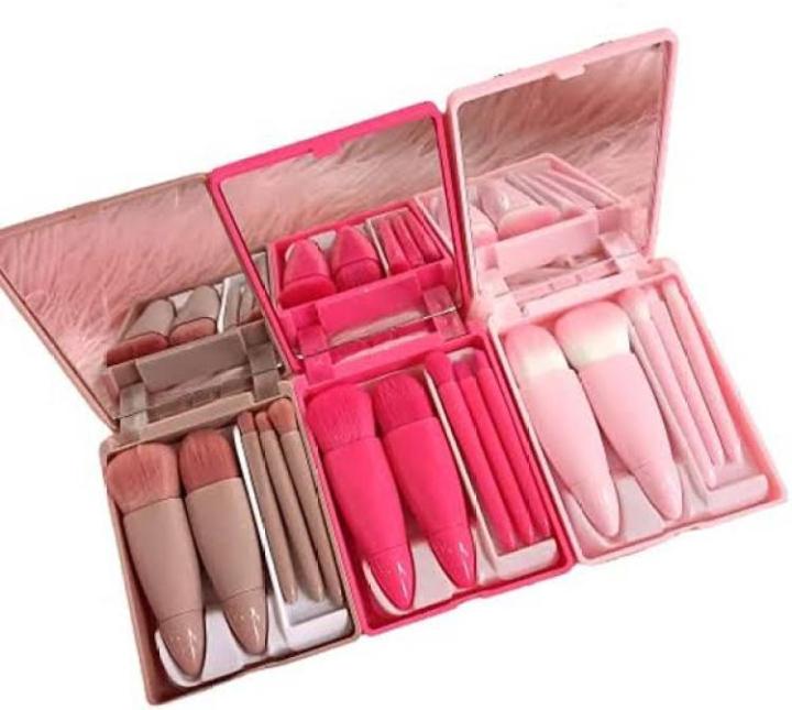 Pack of 5 makeup brushes with box, high quality ,Cute makeup kit, cute kit, ,Professional Makeup Brushes Set, makeup, makeup brushes, hello Cosmetic Makeup Brush Kit