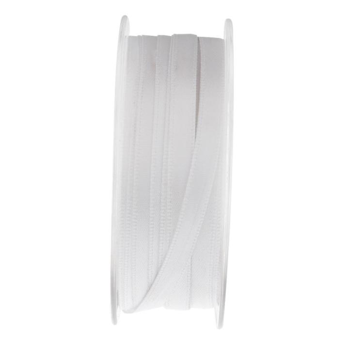 White Color Solid Satin Ribbons Polyester Ribbon for Clothing DIY
